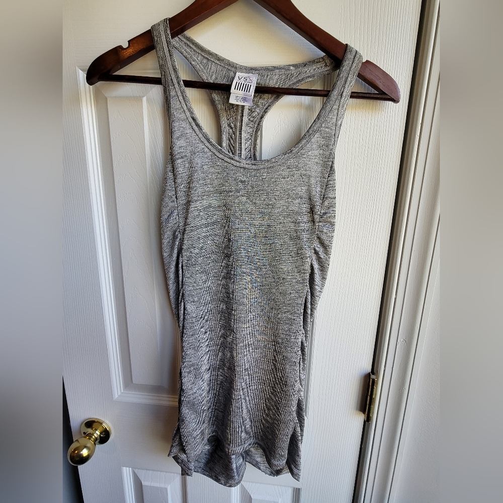 Vsx Victoria secret silver grey racerback tank top